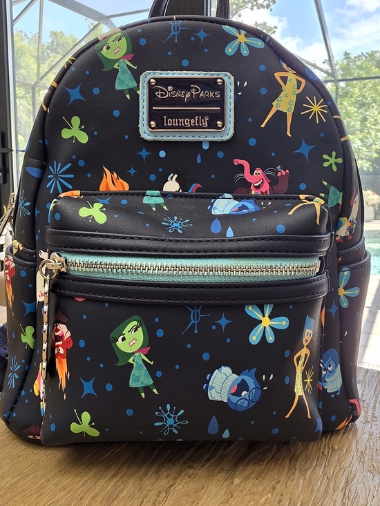 Loungefly Handbags - Disney Parks Loungefly Black 'Inside Out' Mini Backpack Joy Sadness Bingbong